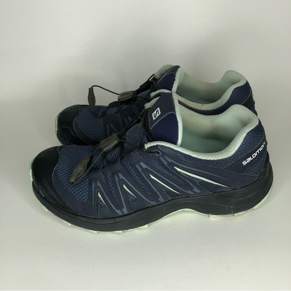 salomon hiking shoes women size 6.5 blue color walking comfort - Picture 3 of 11